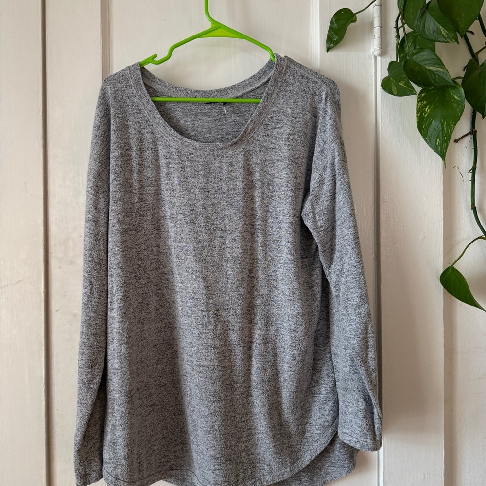 Gray Women's Top long sleeve 2x